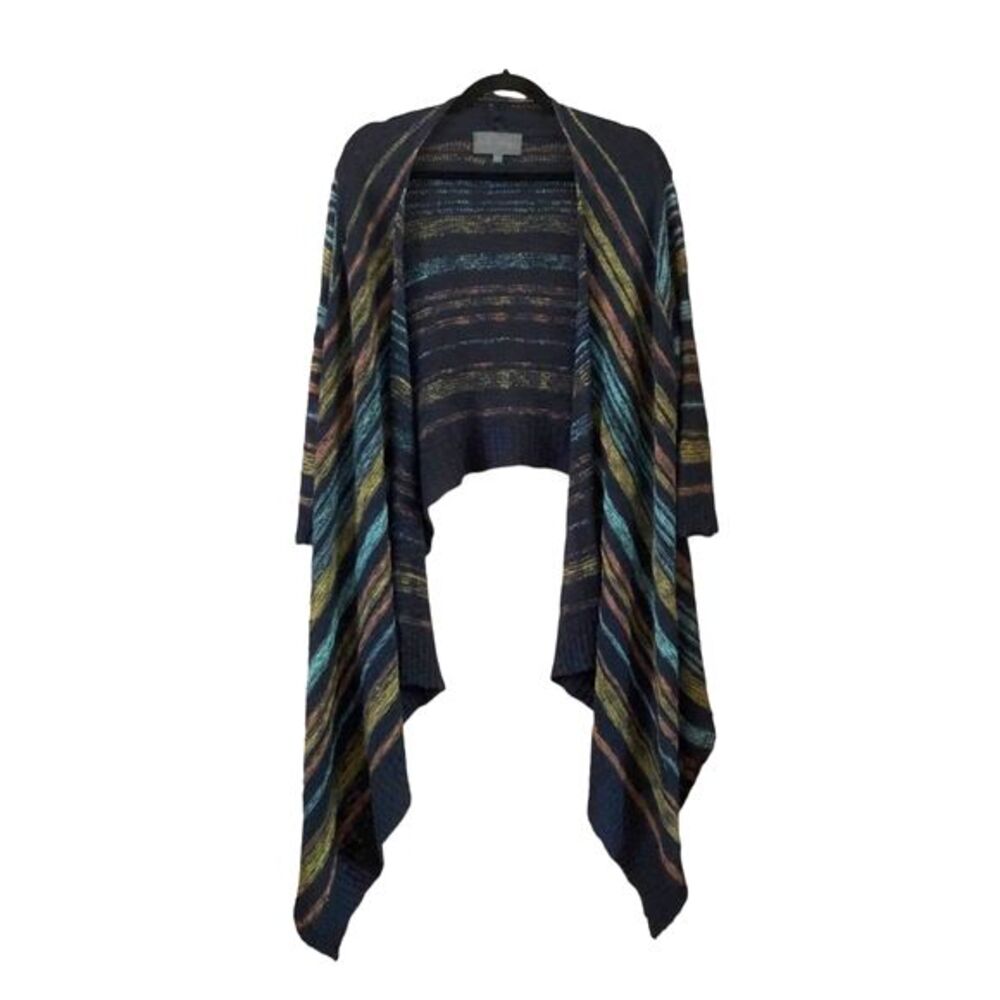 Anthropologie Sunday in Brooklyn Striped Longline Waterfall Cardigan Size Small